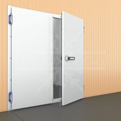 Распашные двустворчатые холодильные двери ПрофХолод