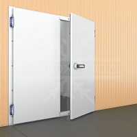 Распашные двустворчатые холодильные двери ПрофХолод